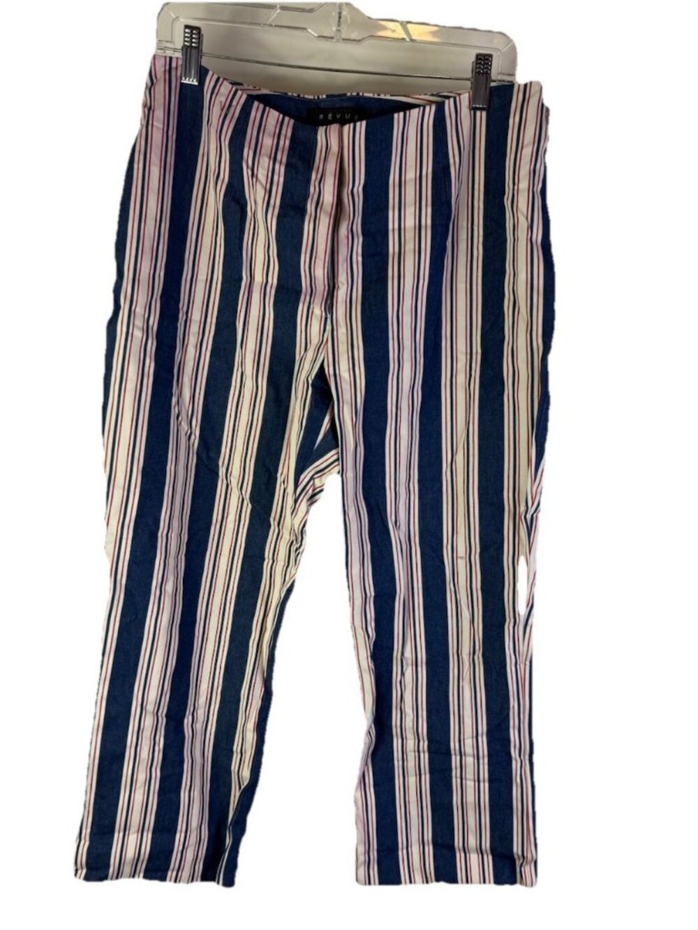 Deadstock Vintage 90s Preppy Striped Color Block Cropped Pants USA